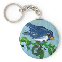 Bluebird of Happiness Keychain keychains