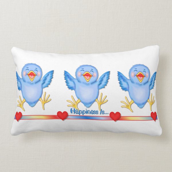 Bluebird of Happiness Throw Pillow