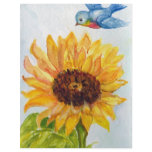 Bluebird of Happiness with Sunflower Flyer