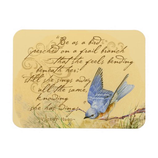 Bluebird Poem Rectangular Photo Magnet | Zazzle