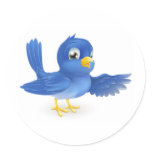 Bluebird pointing sticker