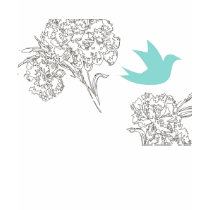Bluebird with flowers t-shirts by missymaddy Bluebird with flowers t-shirts