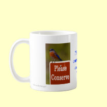 Bluebird with Thoreau Quote 11 oz mugs