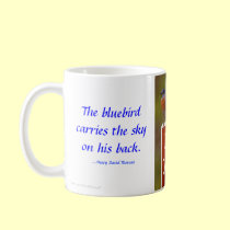 Bluebird with Thoreau Quote 11 oz mugs