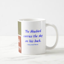 Bluebird with Thoreau Quote 11 oz mugs