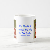 Bluebird with Thoreau Quote 11 oz mugs