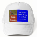 Bluebird with Thoreau Quote Mesh Hats