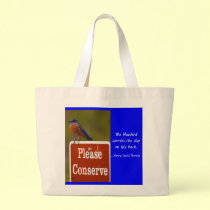 Bluebird with Thoreau Quote bags