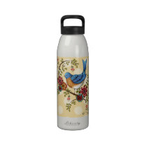 Bluebird with Yellow Polka Dots- Water Bottle water bottles