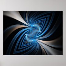 Bluebirds Fractal Print