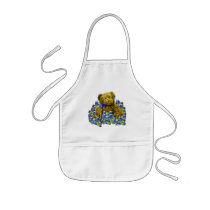 Bluebonnet Bear Apron Adult or Kids by FlowerswithFeelings Bluebonnet Bear Apron Adult or Kids