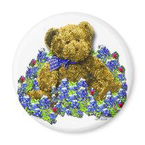 Bluebonnet Bear Magnet