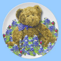 Bluebonnet Bear Plate plates