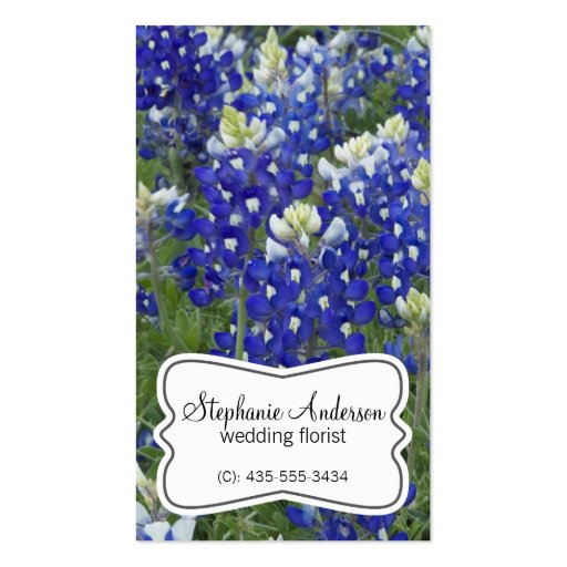 Bluebonnet Field Flowers Florist Business Card (front side)