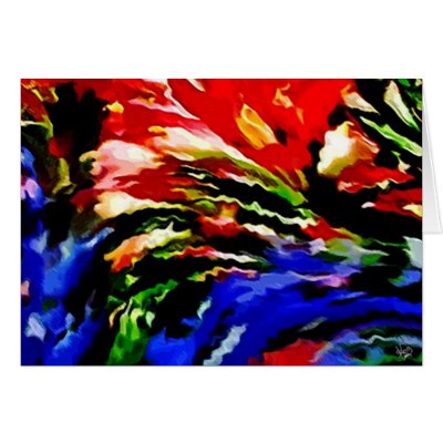 Bluebonnet Paint Spill Card by TexasDaytripper