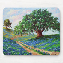 Bluebonnet Road mousepads by dgpaulart Bluebonnet Road mousepads