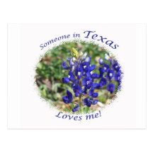 Bluebonnet "Someone in Texas Loves Me" Postcard