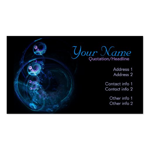 BlueBubbles Business Card (front side)
