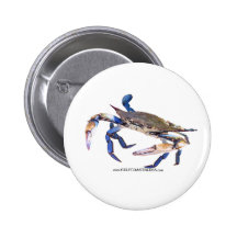 BlueCrabBlues Collection Pinback Buttons