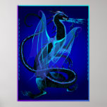 Bluefire Dragon Poster