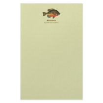 Bluegill Bream Fishing Stationery Design