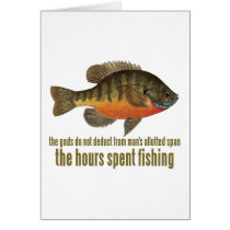 Bluegill Fishing Quote Greeting Cards