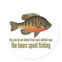 Bluegill Fishing Quote Sticker