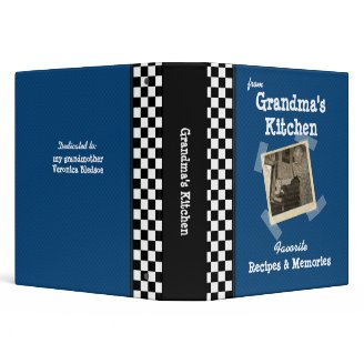 BlueGrandmas Kitchen 1.5" Custom Photo Recipe Binder