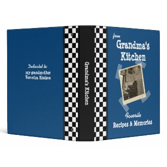 BlueGrandmas Kitchen 1" Custom Photo Recipe Binder