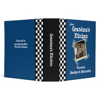 BlueGrandmas Kitchen 2" Custom Photo Recipe (ne 3 Ring Binder
