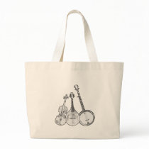 Bluegrass Band B&W Canvas Bag