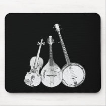 Bluegrass Band B&W Mouse Pad