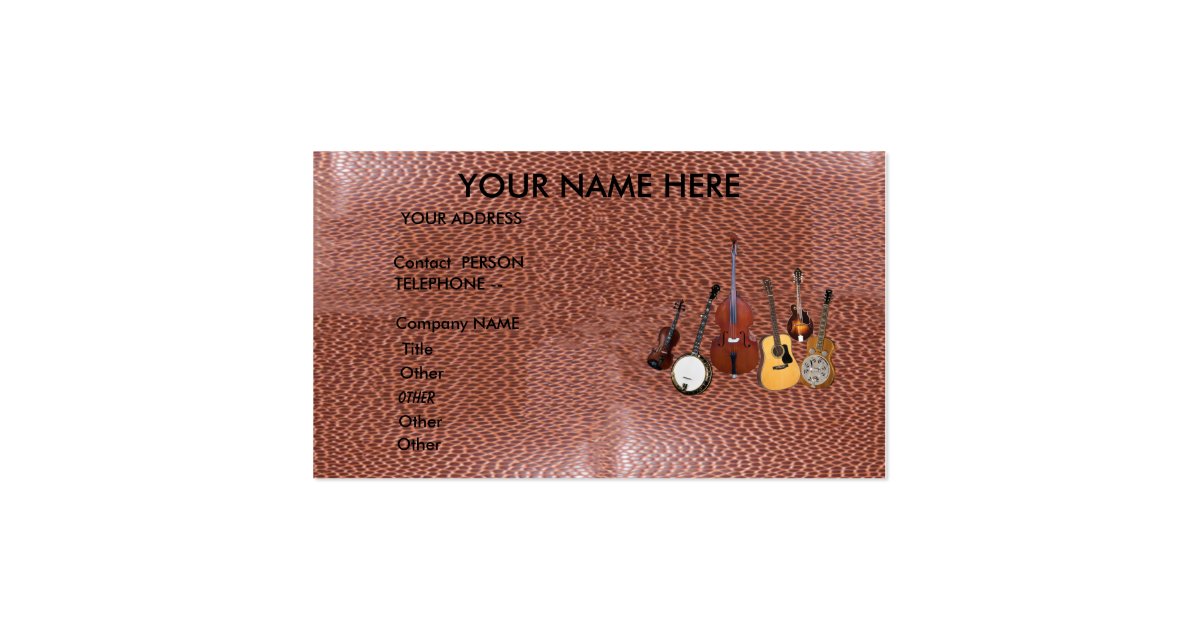 bluegrass band business card zazzle band business cards