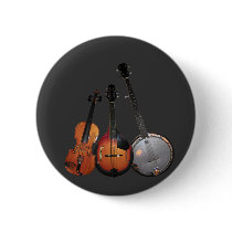 Bluegrass Band Cartoon Pin