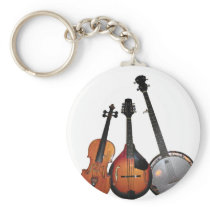 Bluegrass Band Cartoon Keychain