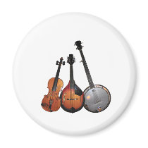 Bluegrass Band Cartoon Fridge Magnet