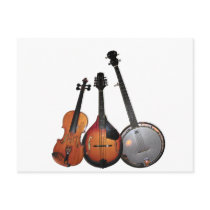 Bluegrass Band Cartoon Post Cards
