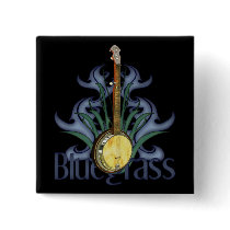 Bluegrass Banjo Design Buttons