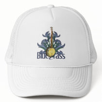 Bluegrass Banjo Design Caps Mesh Hats