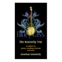 Bluegrass Banjo Logo Business Cards