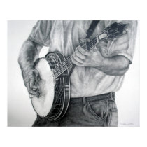 Bluegrass Banjo posters by bonitaloweart Bluegrass Banjo posters