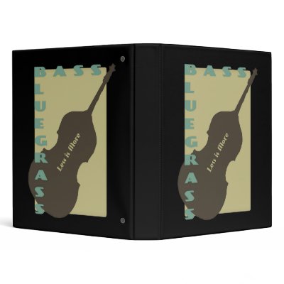 Bluegrass Bass: Less is More 3 Ring Binders by willowdewisp