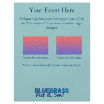 Bluegrass event, jam session, festival personalized flyer