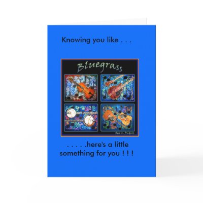 BLUEGRASS GREETING CARD by oceandudes