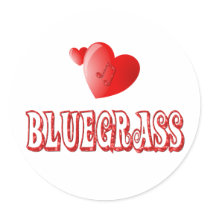 Bluegrass Hearts Sticker