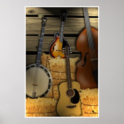 Bluegrass Instruments Poster by oldrockerdude