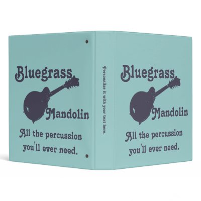 Bluegrass Mandolin - All the Percussion You Need Vinyl Binders by willowdewisp