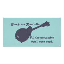 Bluegrass Mandolin - All the Percussion You Need Customized Photo Card