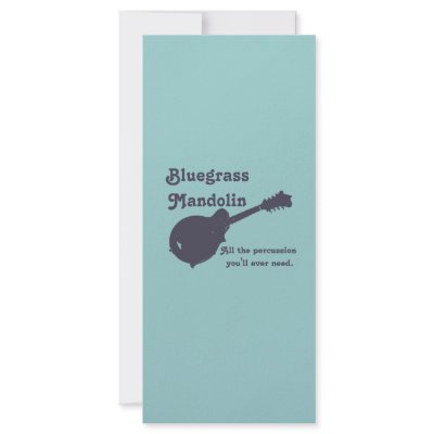 Bluegrass Mandolin - All the Percussion You Need Custom Rack Cards by willowdewisp