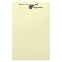 Bluegrass Mandolin - All the Percussion You Need Custom Stationery